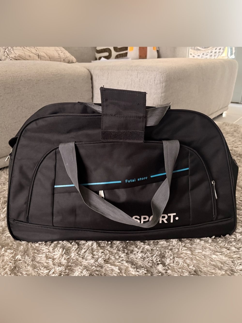 Futai Store Black Men's Sport Duffle Bag